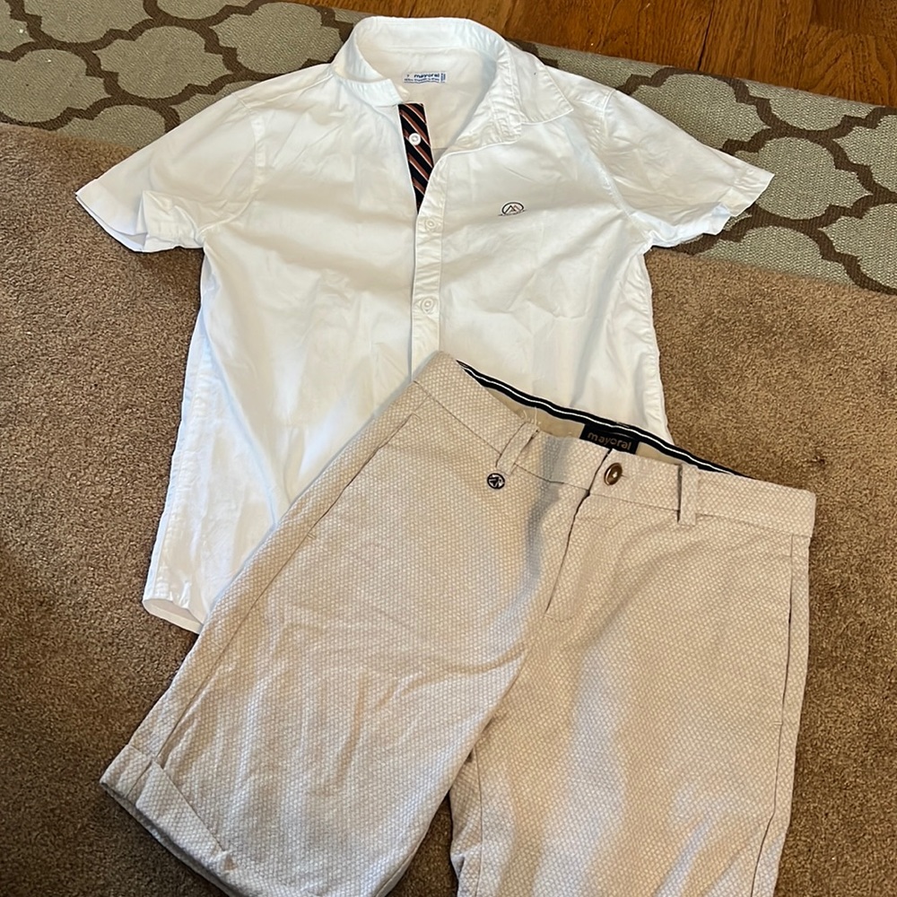 Boys “dressy” shorts set